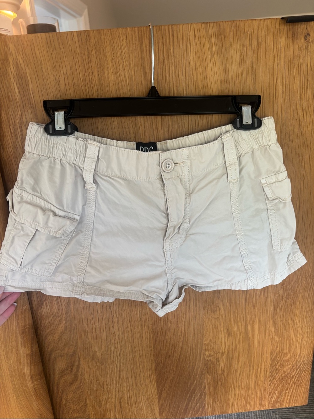 BDG Light Beige Cargo Shorts with Utility Pockets